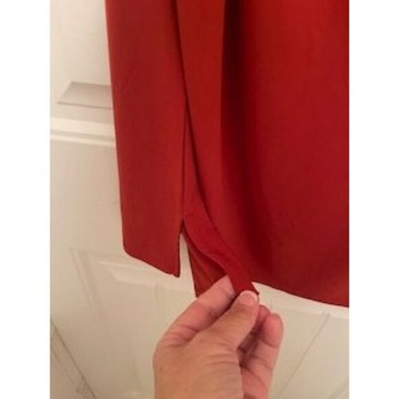 Susan Graver Red Sleeveless Draped Neck‎ Top M LIQUID KNIT Polyester & Spandex - Picture 11 of 14